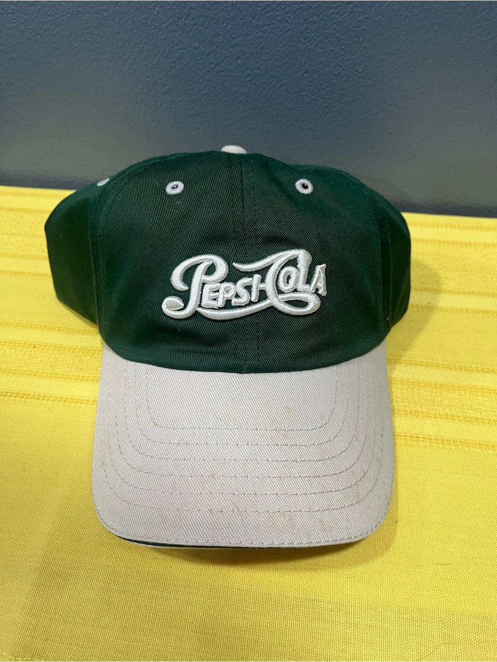 Vintage Aesthetic Pepsi-Cola Two-Tone Embroidered Spellout Hat 🔥